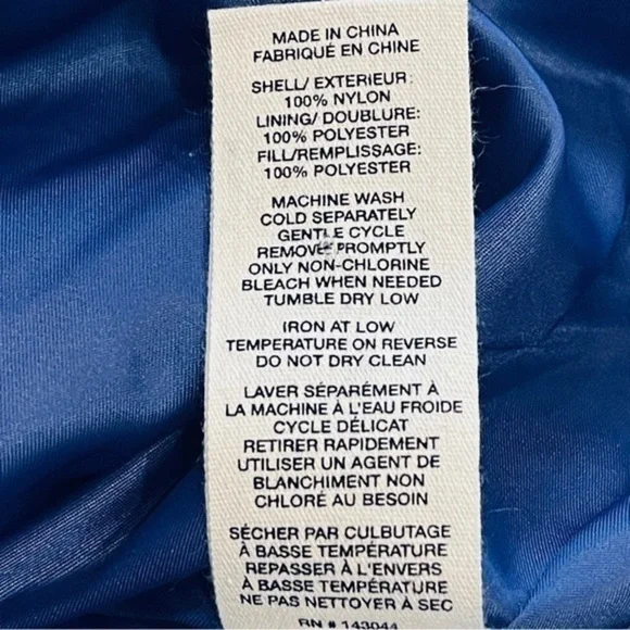 Avec Les Filles Vest Women’s Large Navy Metallic Blue Puffer Quilted Cabinco NWT - Picture 9 of 13